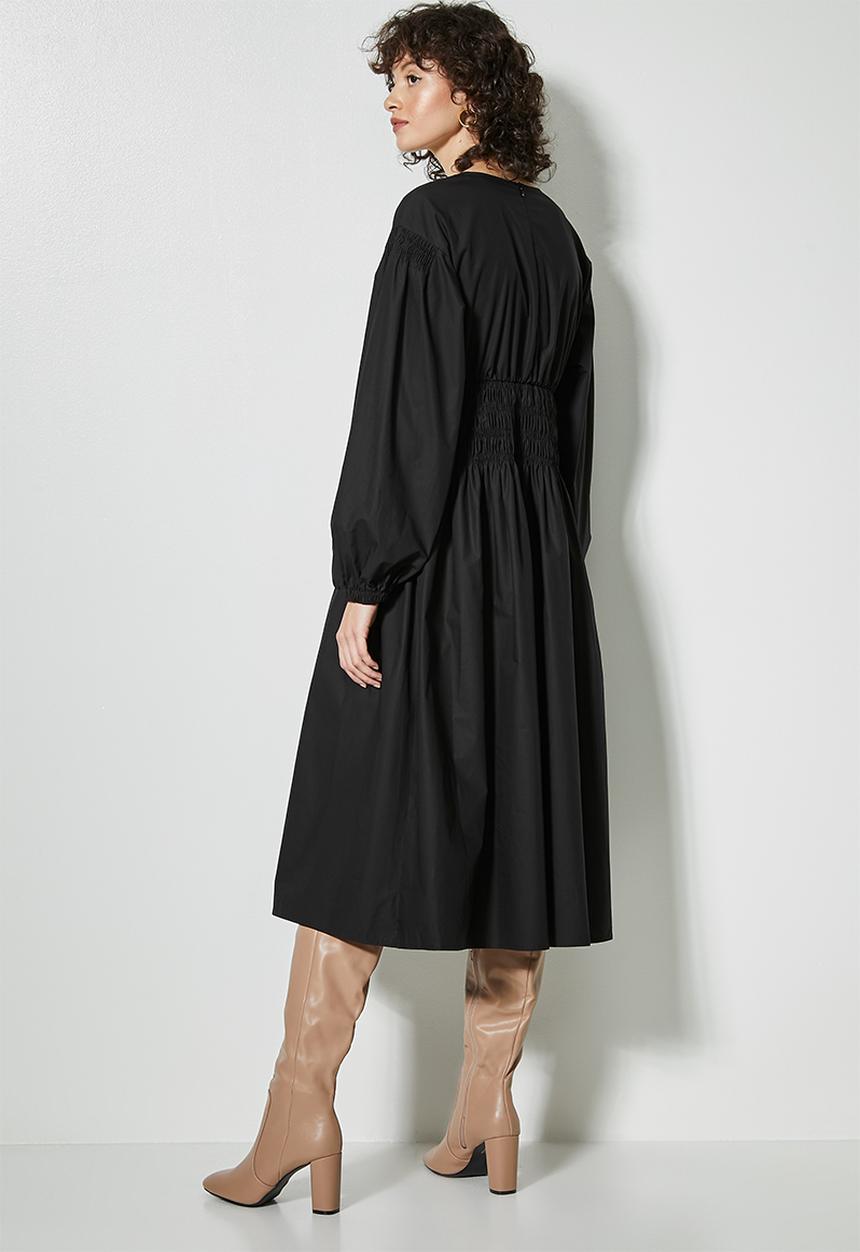 Superbalist - Shirred waisted dress - black
