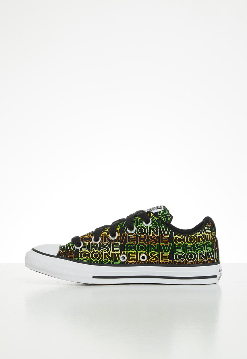 Converse - Chuck taylor all star street wordmark slip - black/bold wasabi/citron pulse