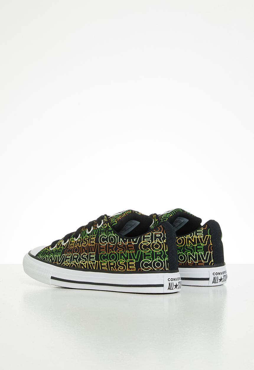 Converse - Chuck taylor all star street wordmark slip - black/bold wasabi/citron pulse