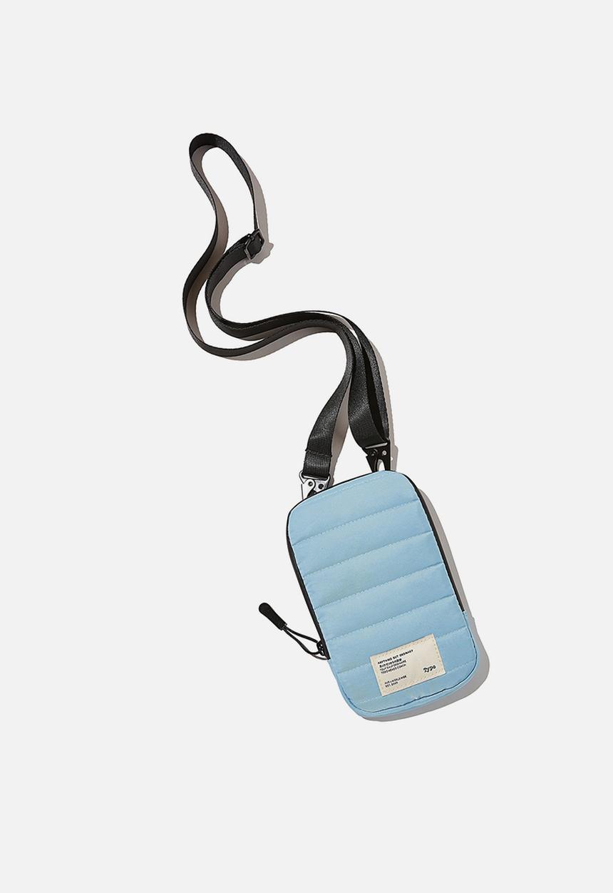 Typo - Essential phone sling - denim blue and mustard