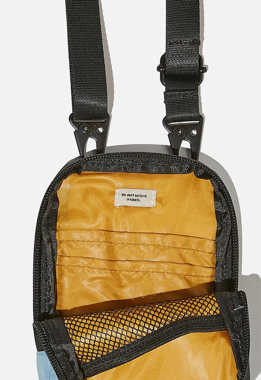 Typo - Essential phone sling - denim blue and mustard