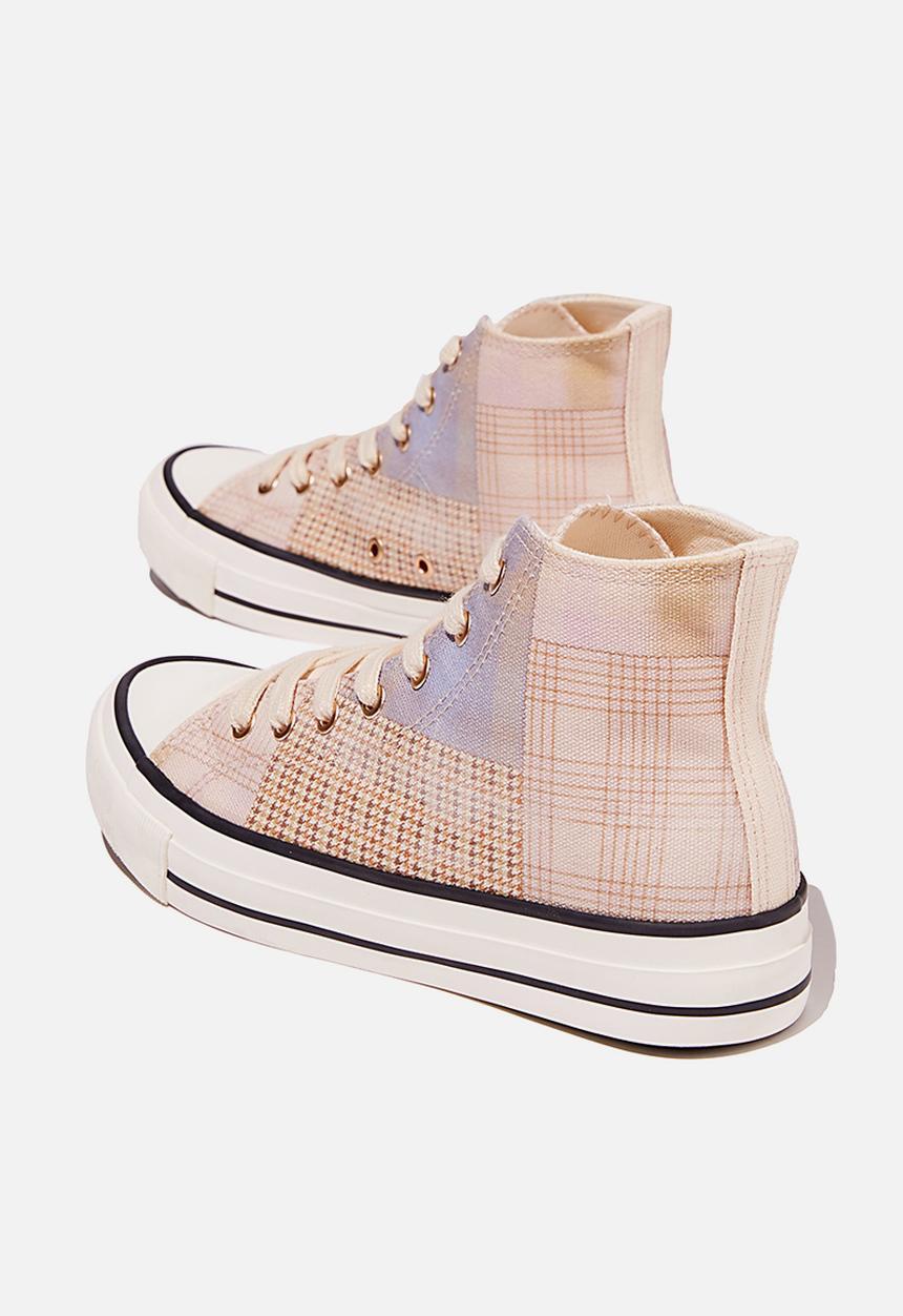 Cotton On - Britt retro high top - check patchwork