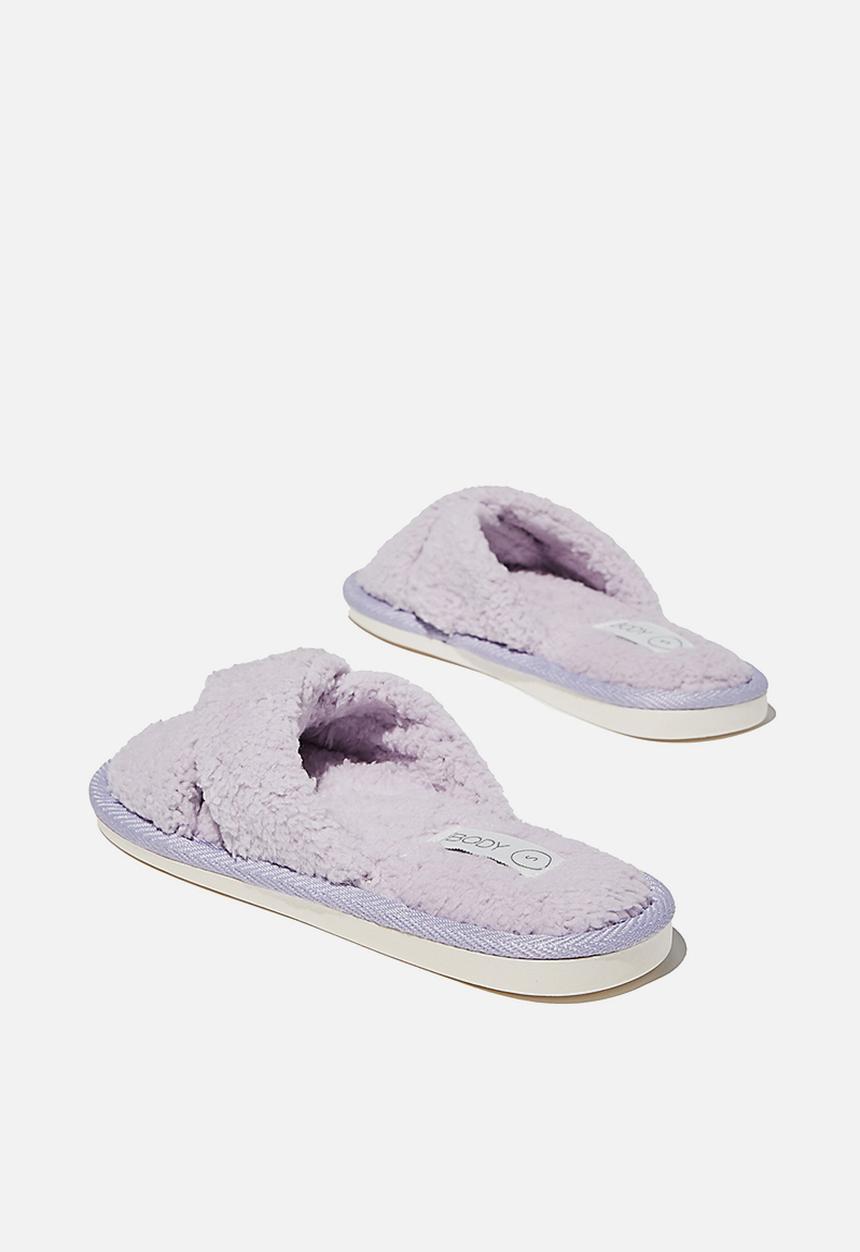 Cotton On - Solitude slipper set - fair orchid