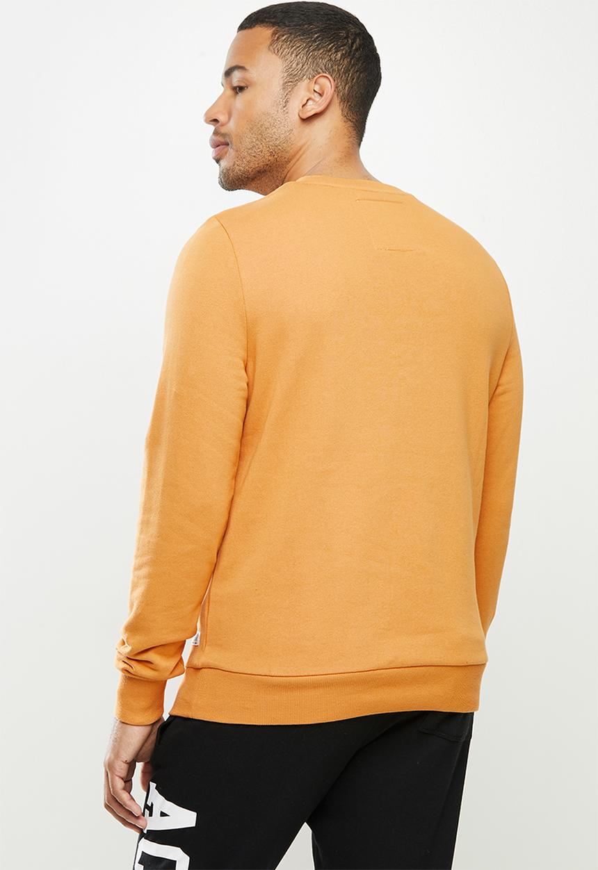 Aca Joe - Aca Joe orig fleece crew neck pullover - mustard