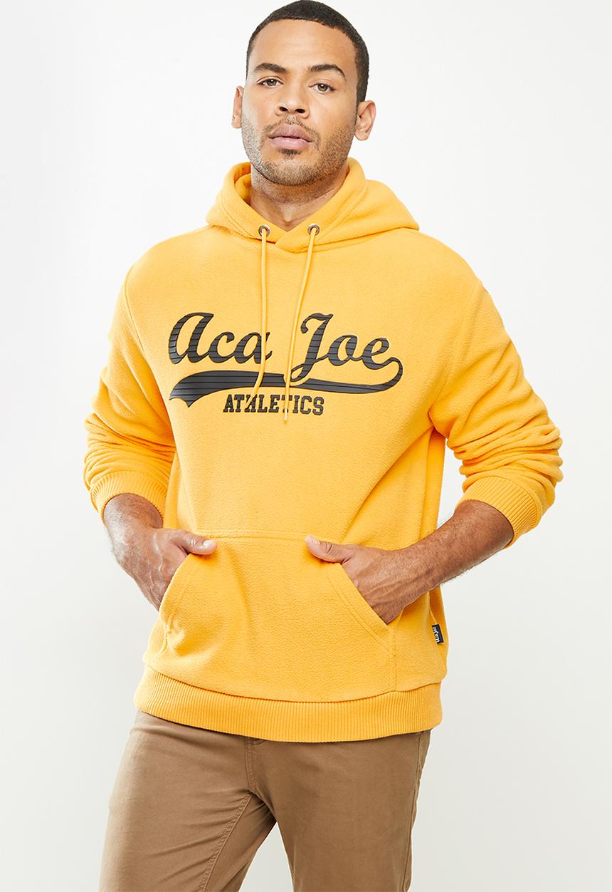 Aca Joe - Aca Joe polar fleece hoodie - mustard