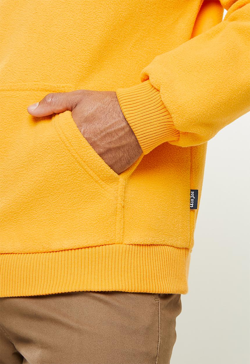 Aca Joe - Aca Joe polar fleece hoodie - mustard