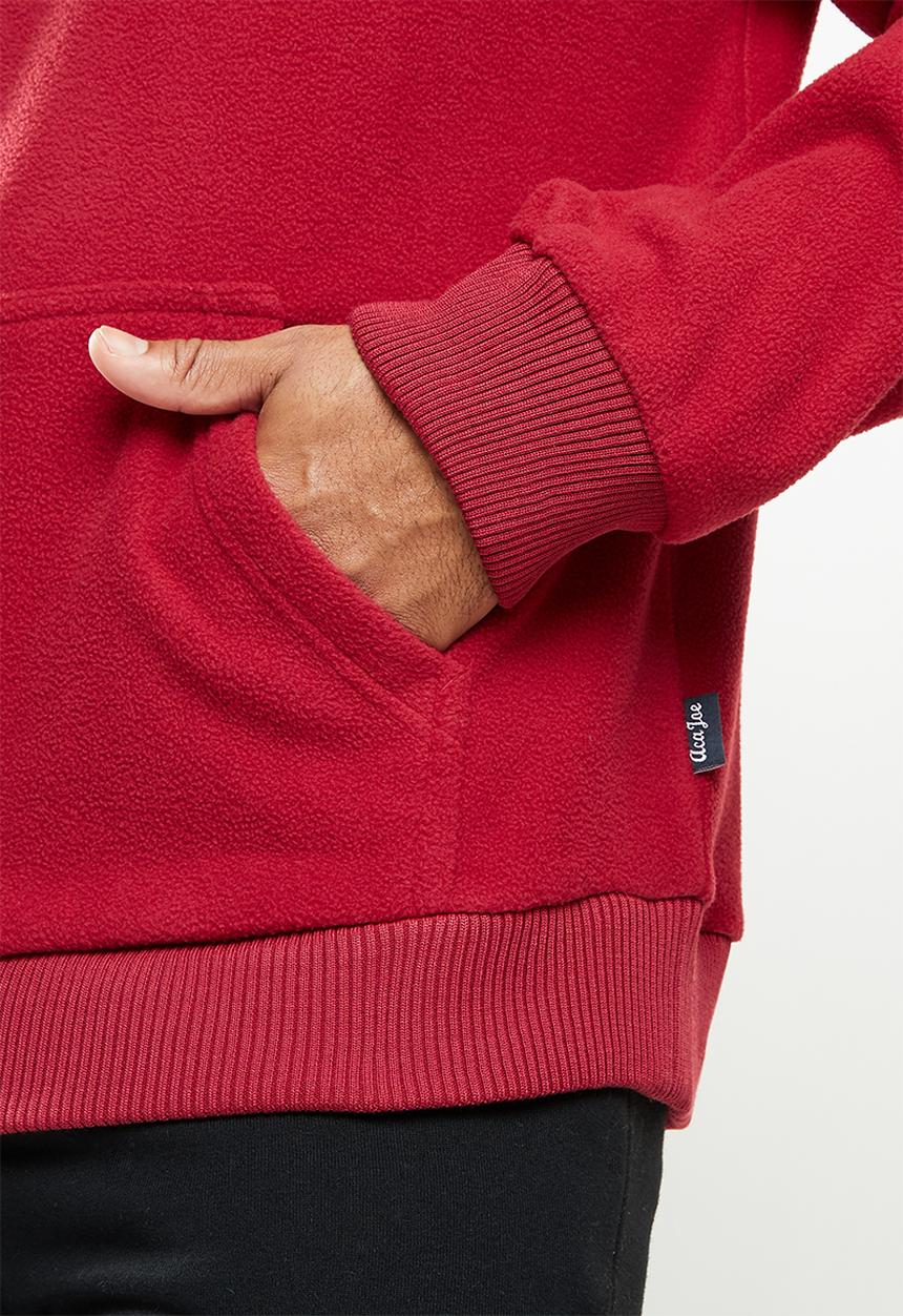 Aca Joe - Aca Joe polar fleece hoodie - red