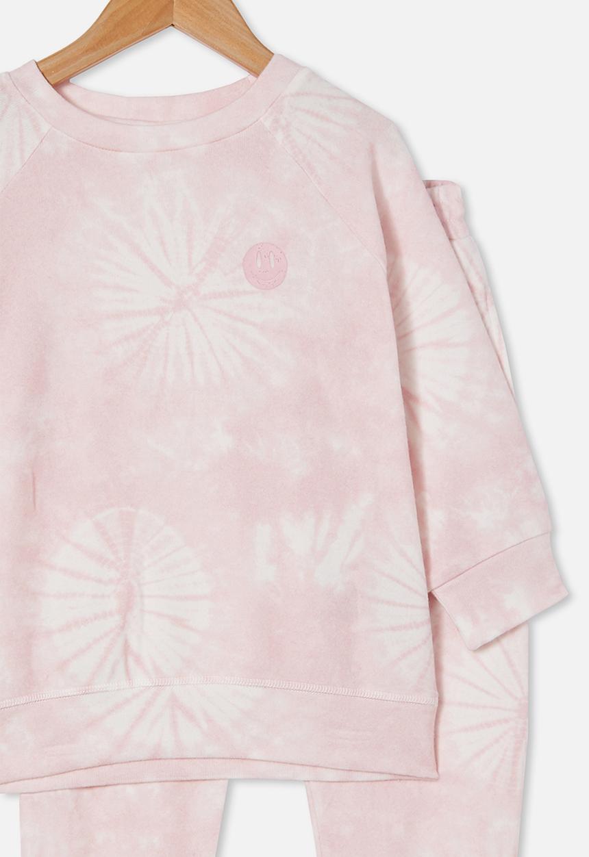 Cotton On - Milly long sleeve lounge set - super soft tie dye/pink quartz