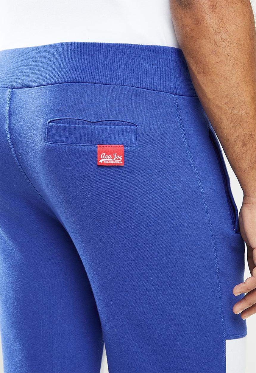 Aca Joe - Aca Joe unbrushed 2.b fleece shorts - blue 