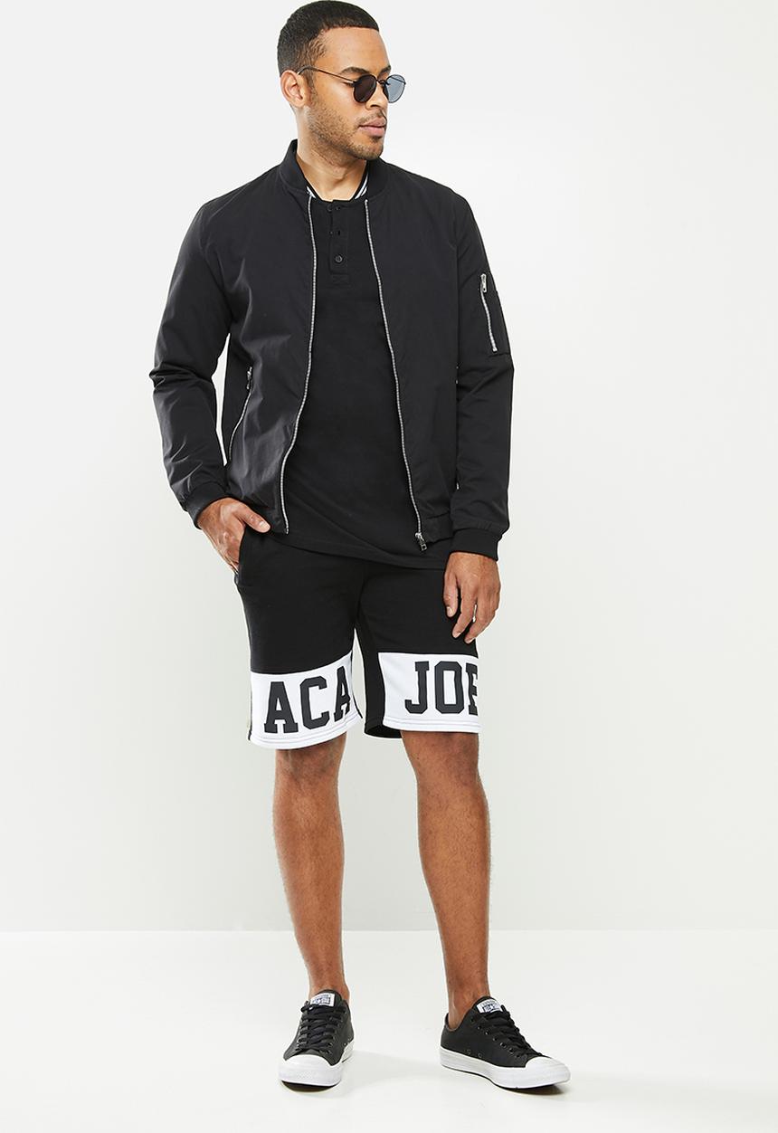 Aca Joe - Aca Joe unbrushed 2.b fleece shorts - black