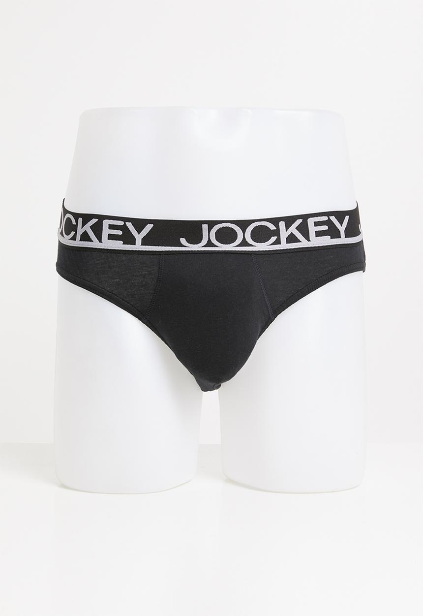 Jockey - 3 Pack fancy jockey brief - grey & black 