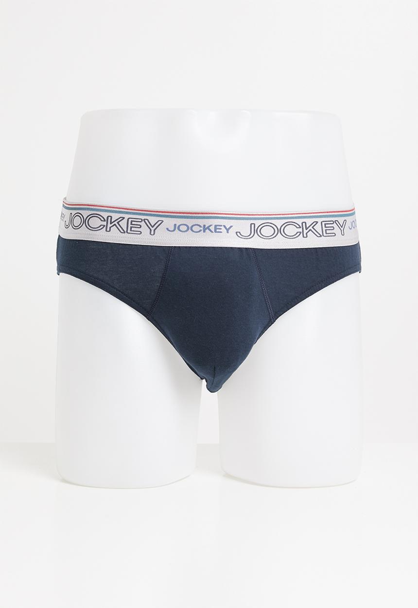 Jockey - 3 Pack plain new gen jockey brief - blue & red 