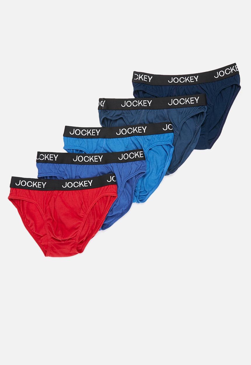 Jockey - 5 Pack value brief - blue & red 