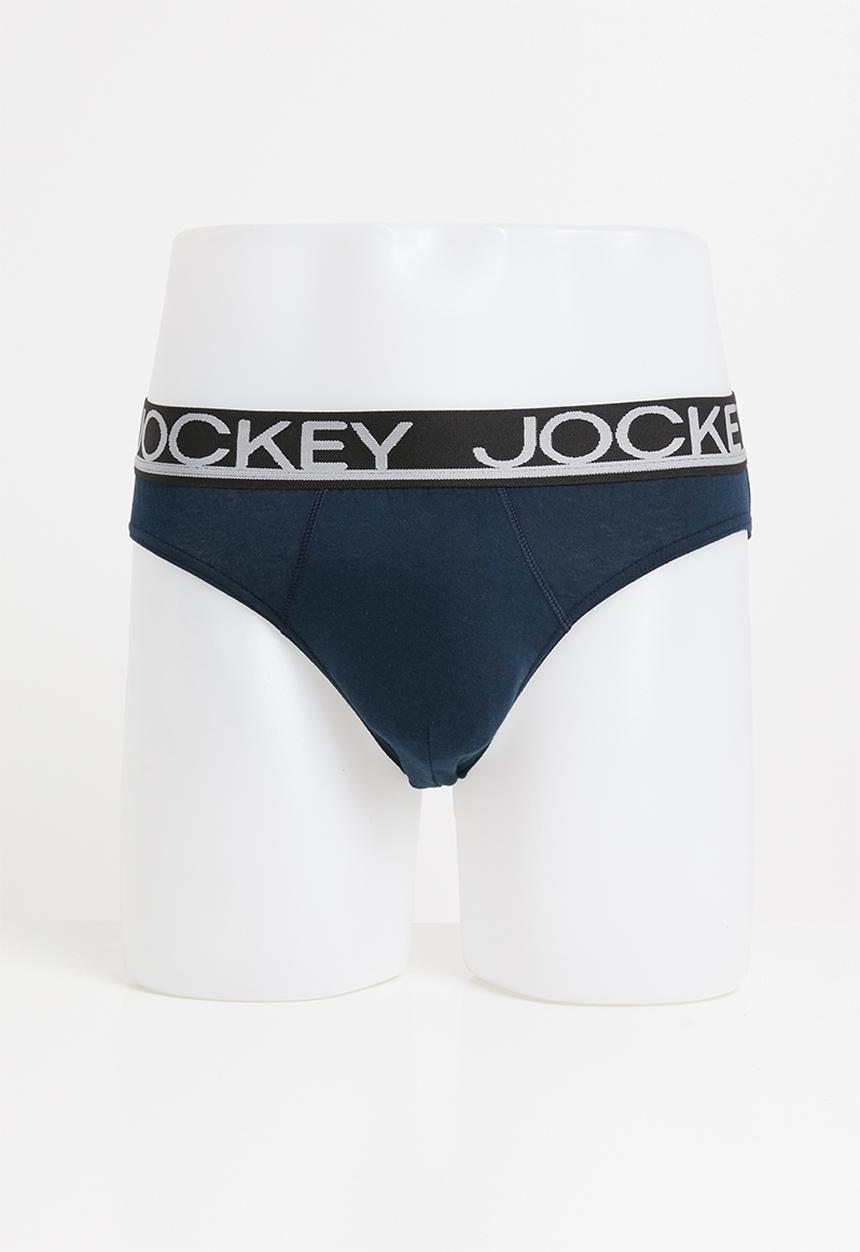 Jockey - 3 Pack fancy jockey brief - blue  & navy 