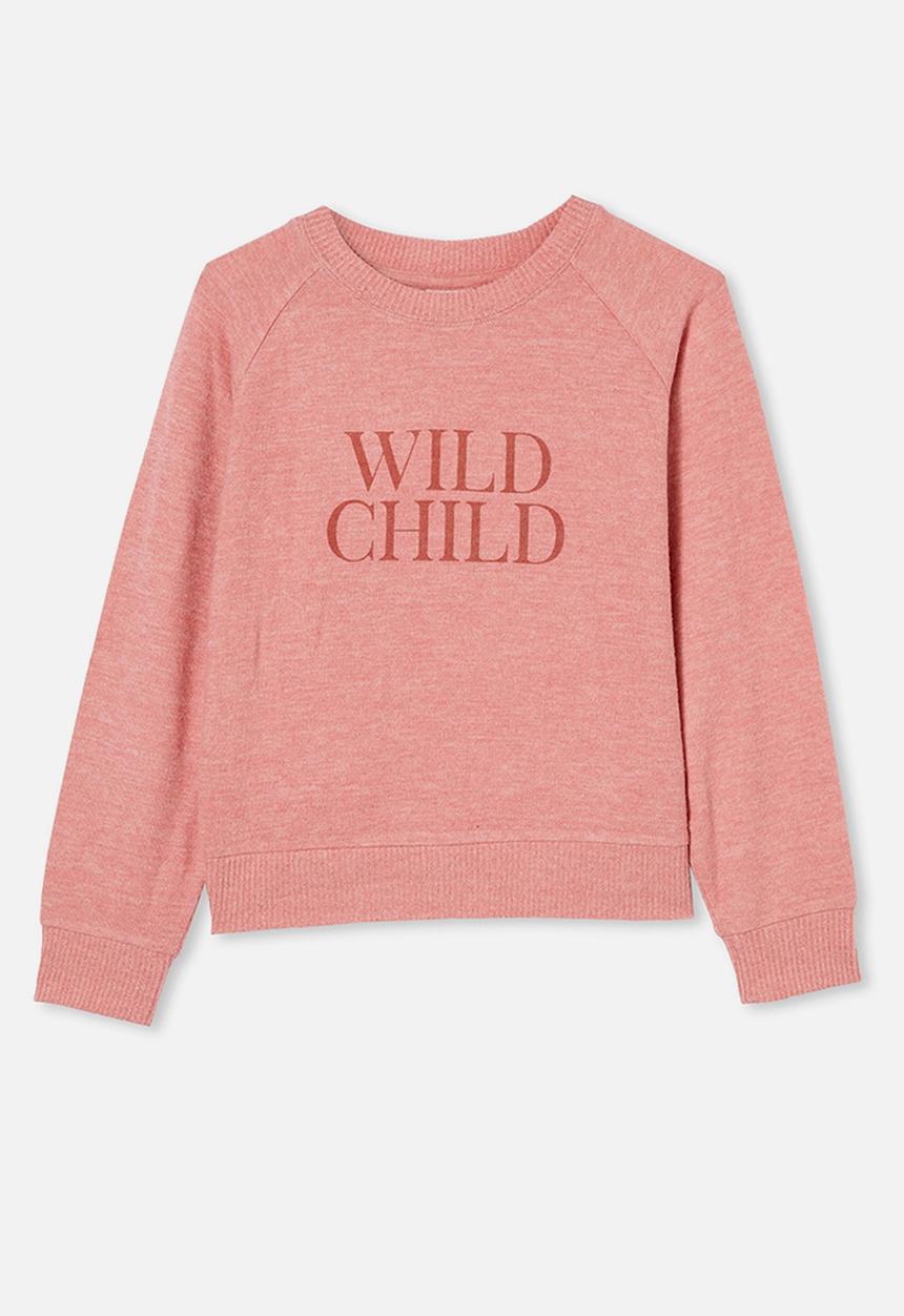 Free by Cotton On - Super soft crew neck jumper - earth clay/ wild child