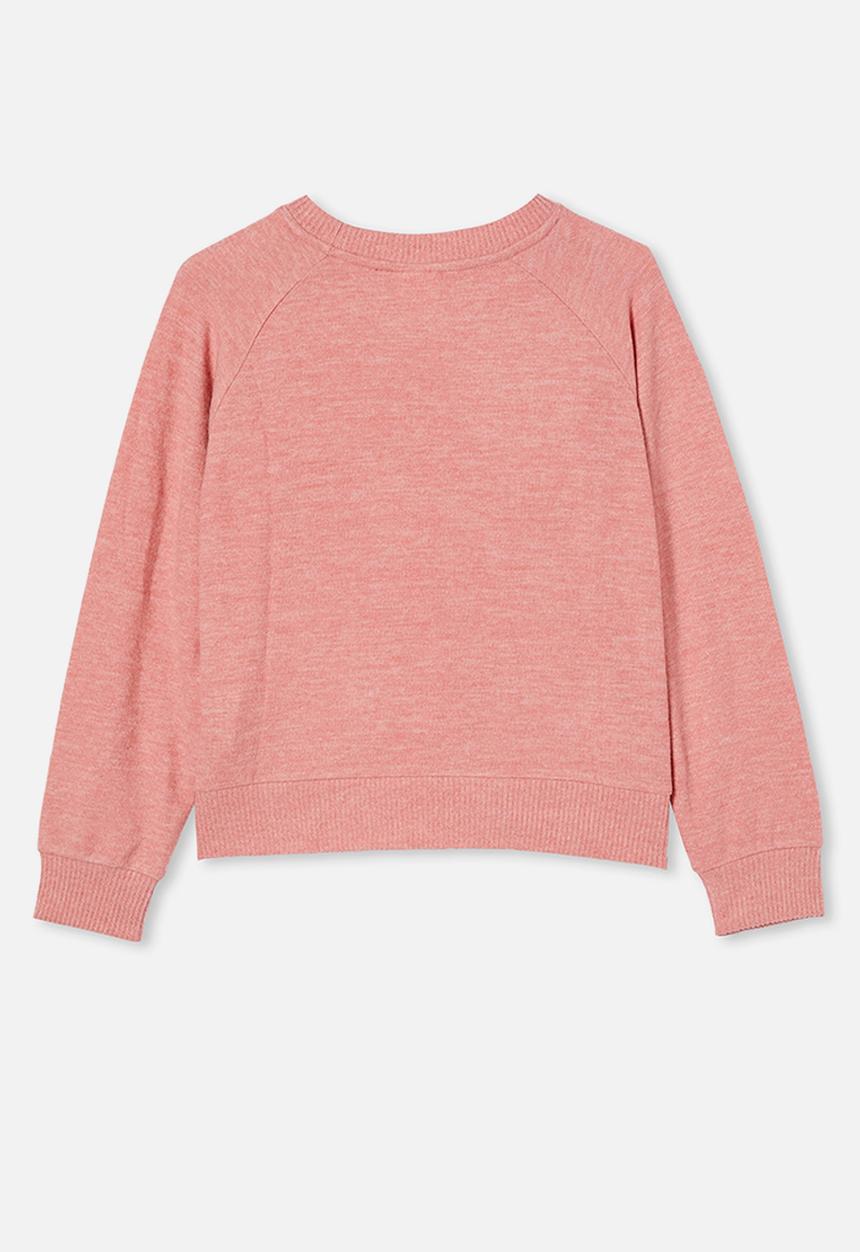 Free by Cotton On - Super soft crew neck jumper - earth clay/ wild child