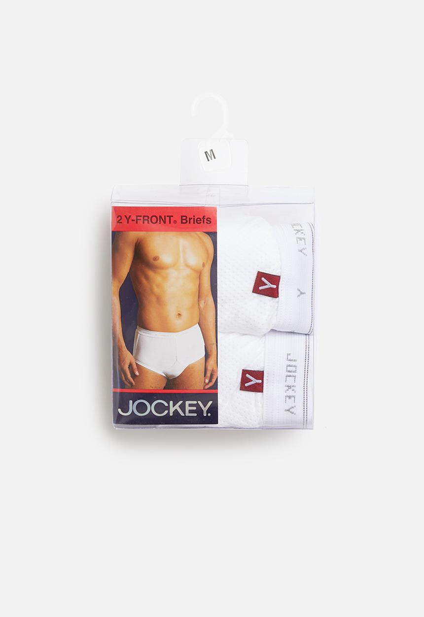 Jockey - 2 Pack eyelet y-front® - white