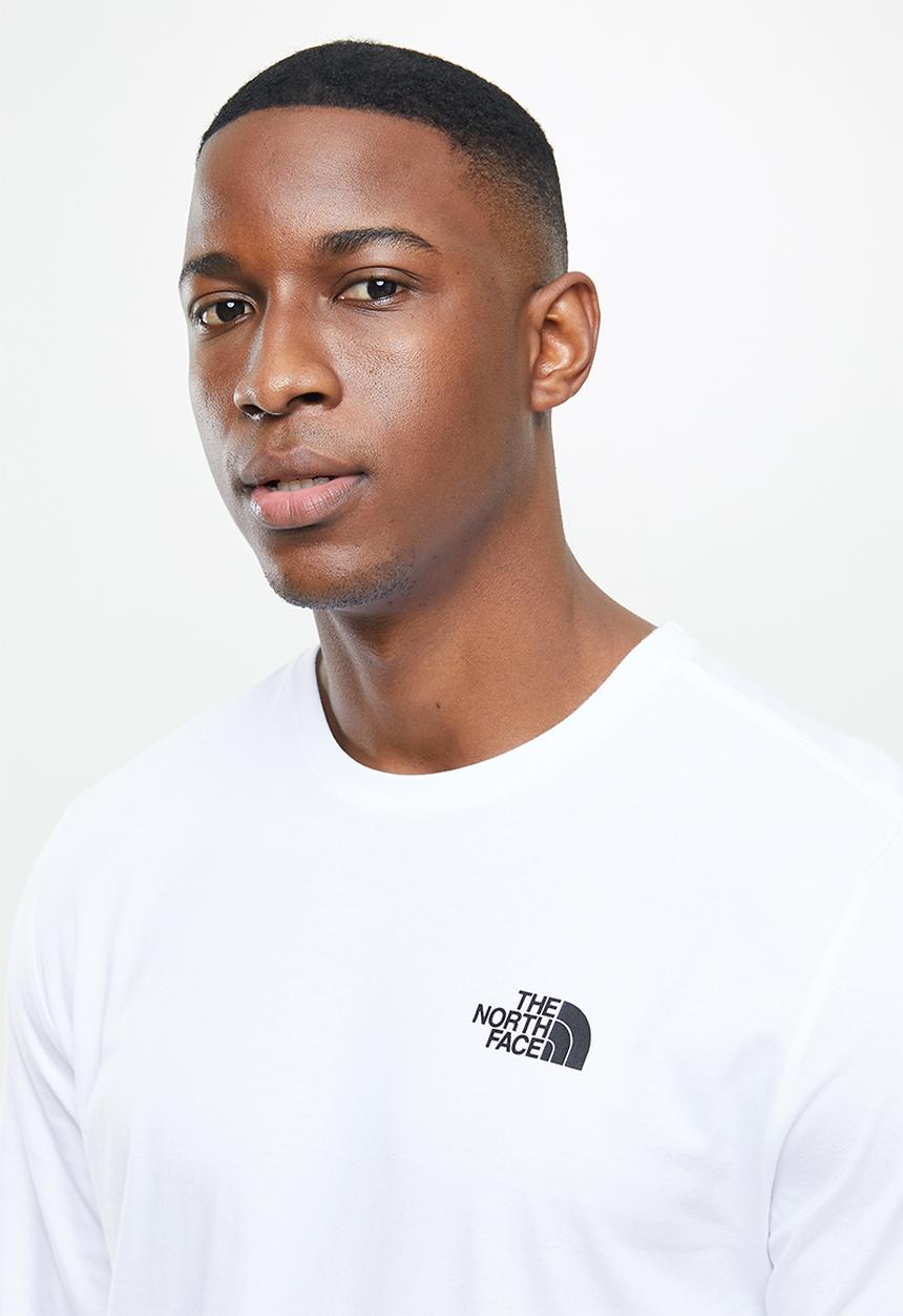 The North Face - Long sleeve red box tee - white