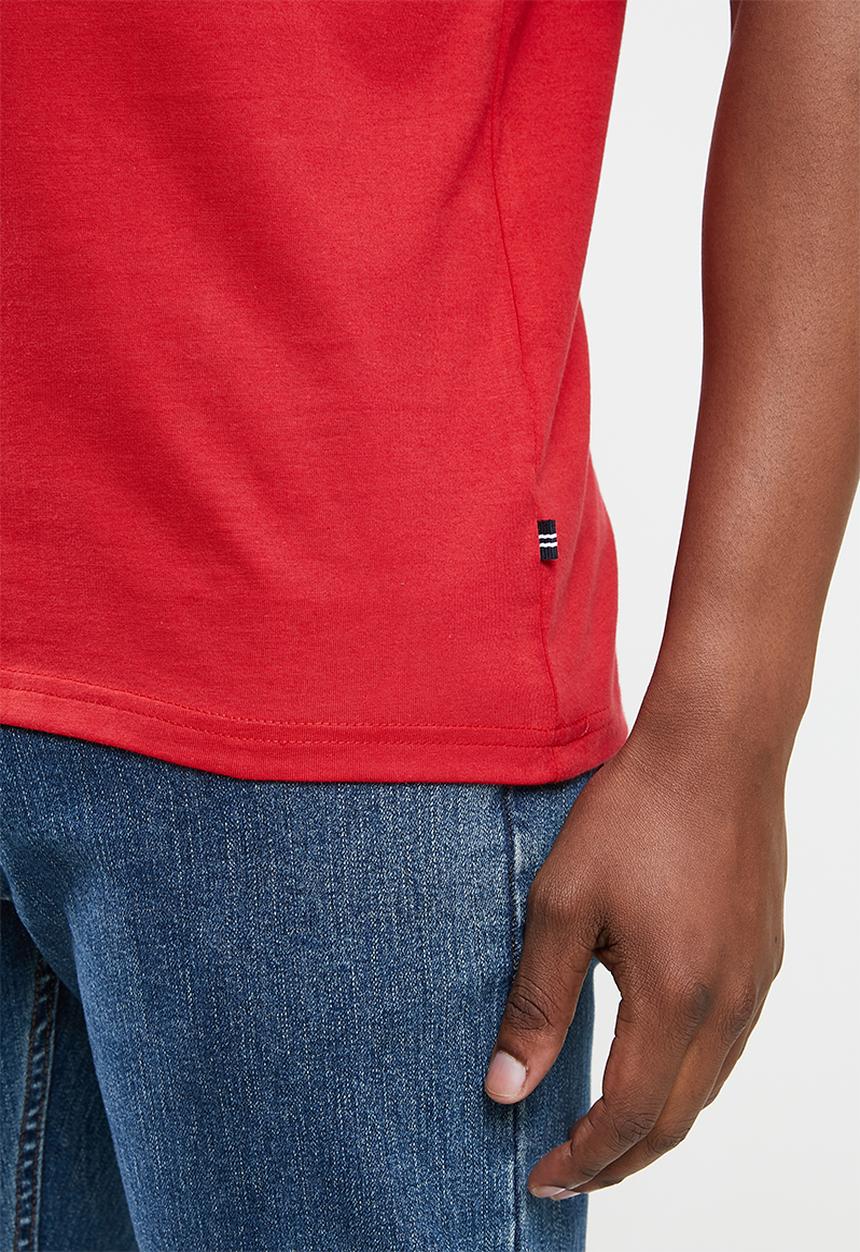 Nautica - Metallic logo tee - red