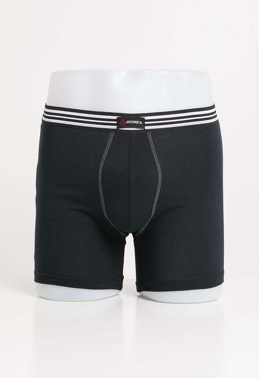 Jockey - 2 Pack long leg one up stretch pouch trunk - blue & black 
