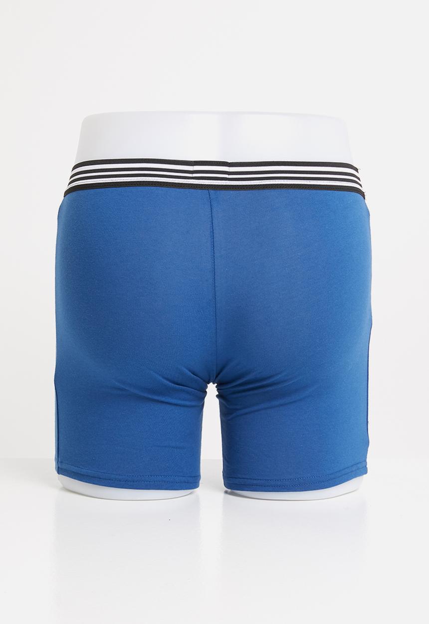 Jockey - 2 Pack long leg one up stretch pouch trunk - blue & black 