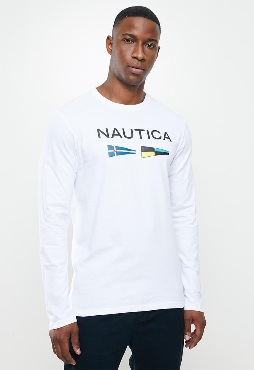 Nautica - Logo with signal flags tee - white
