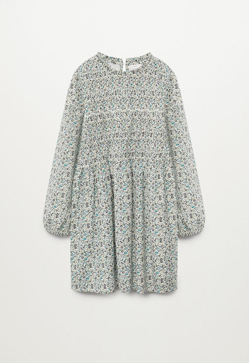MANGO - Blume dress - green & white