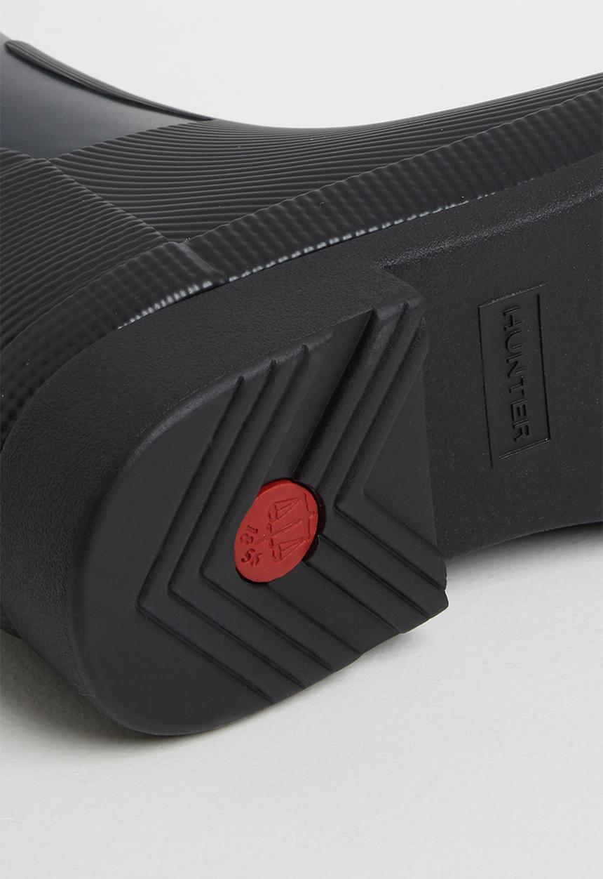 Hunter - Refined texture block boot short - black & navy