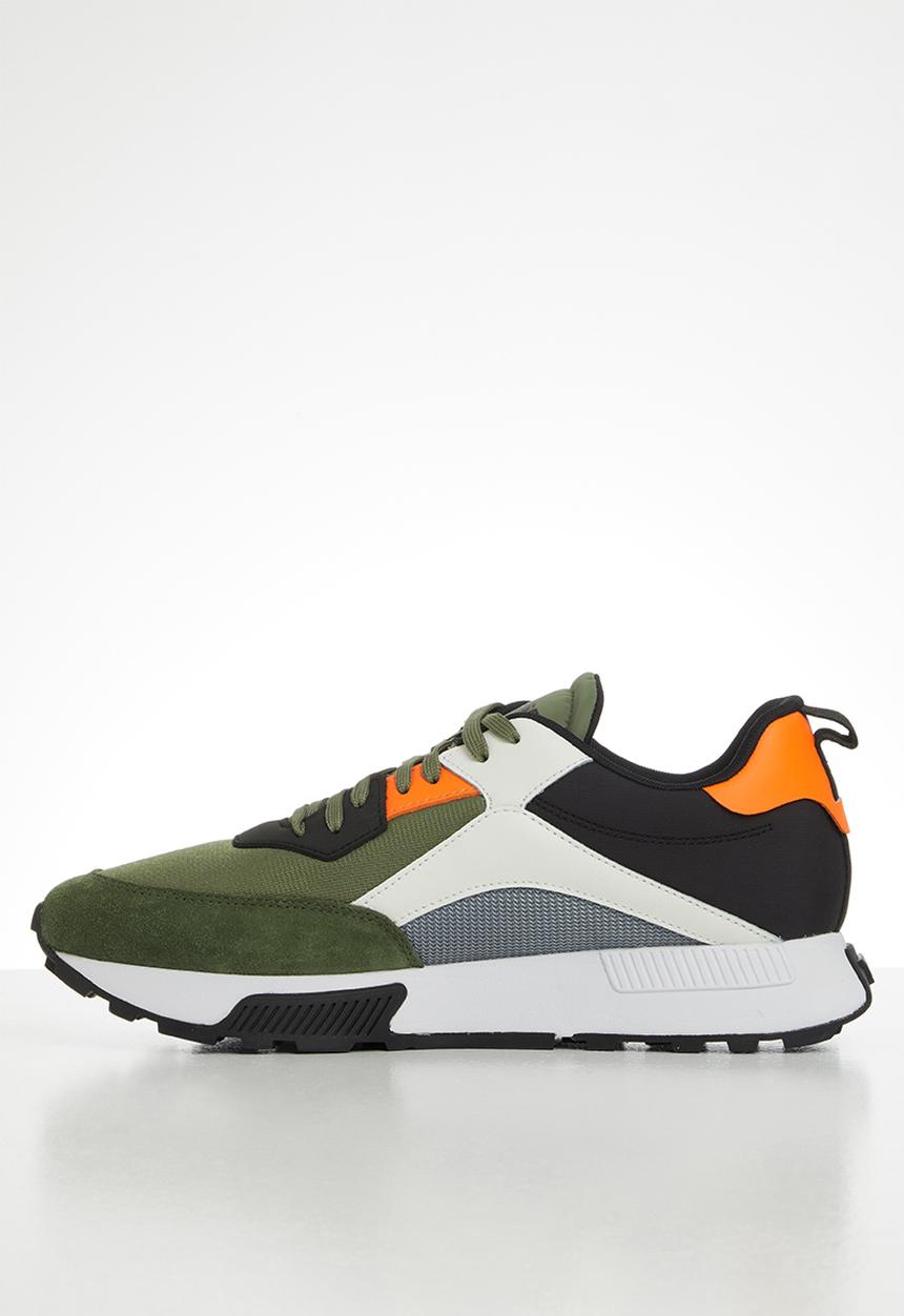 S-tyche low cut sneakers - y02635-p4005-h8610 - military green /white