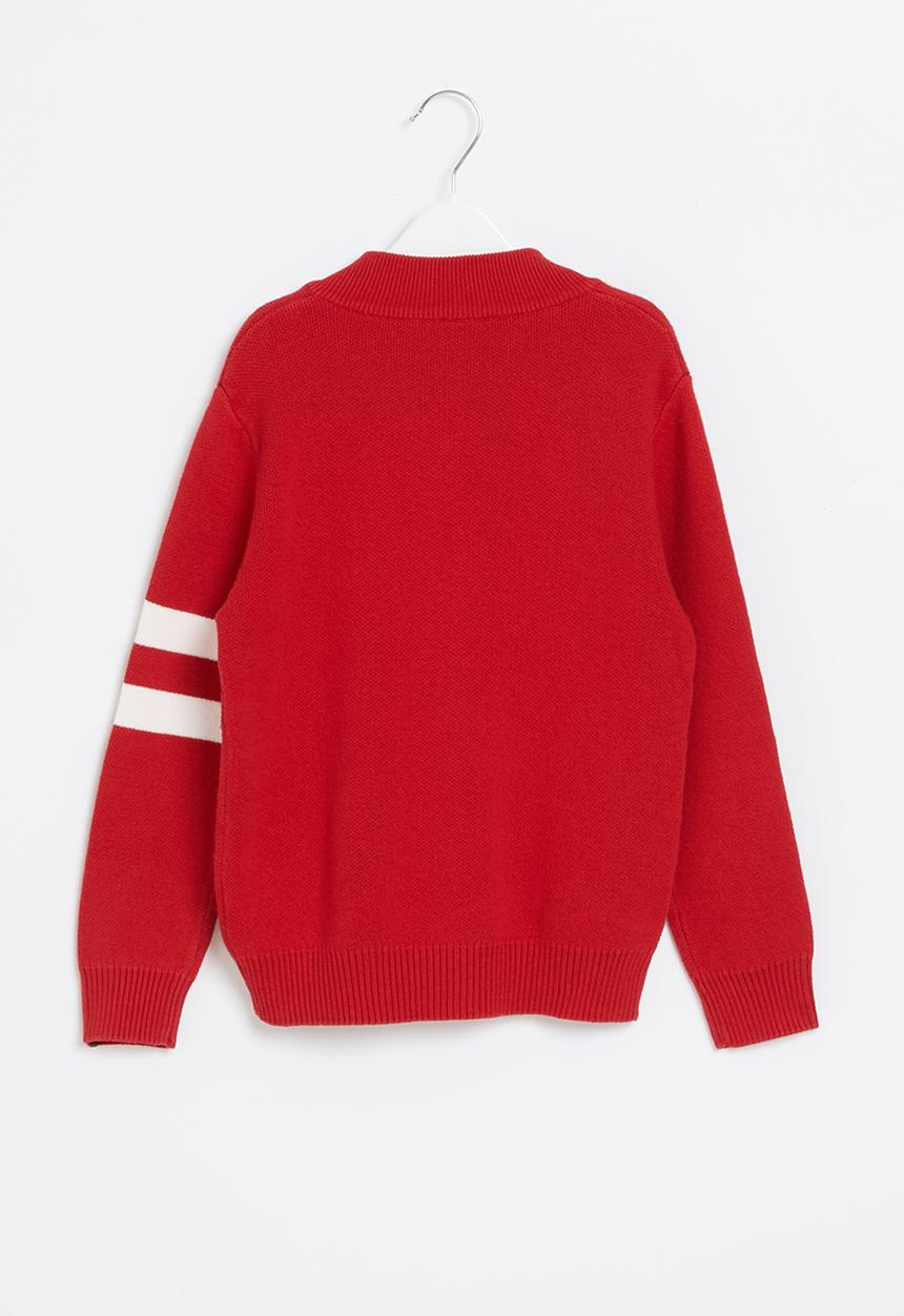 Pop Candy - Boys zip through sweater - red
