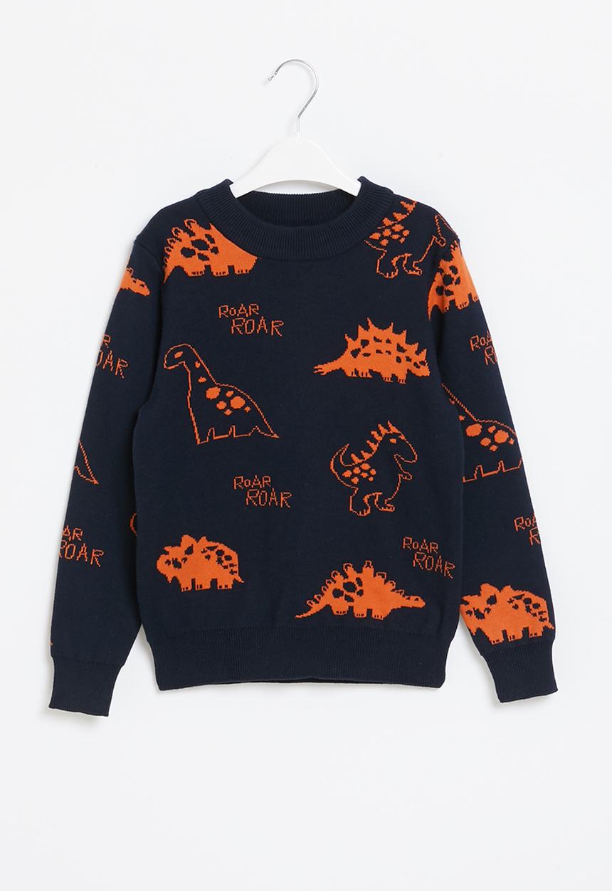 Pop Candy - Boys dino sweater - navy