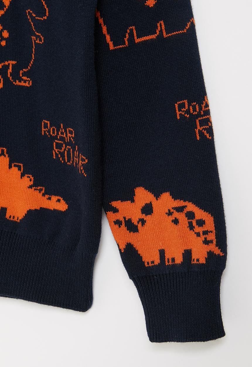 Pop Candy - Boys dino sweater - navy