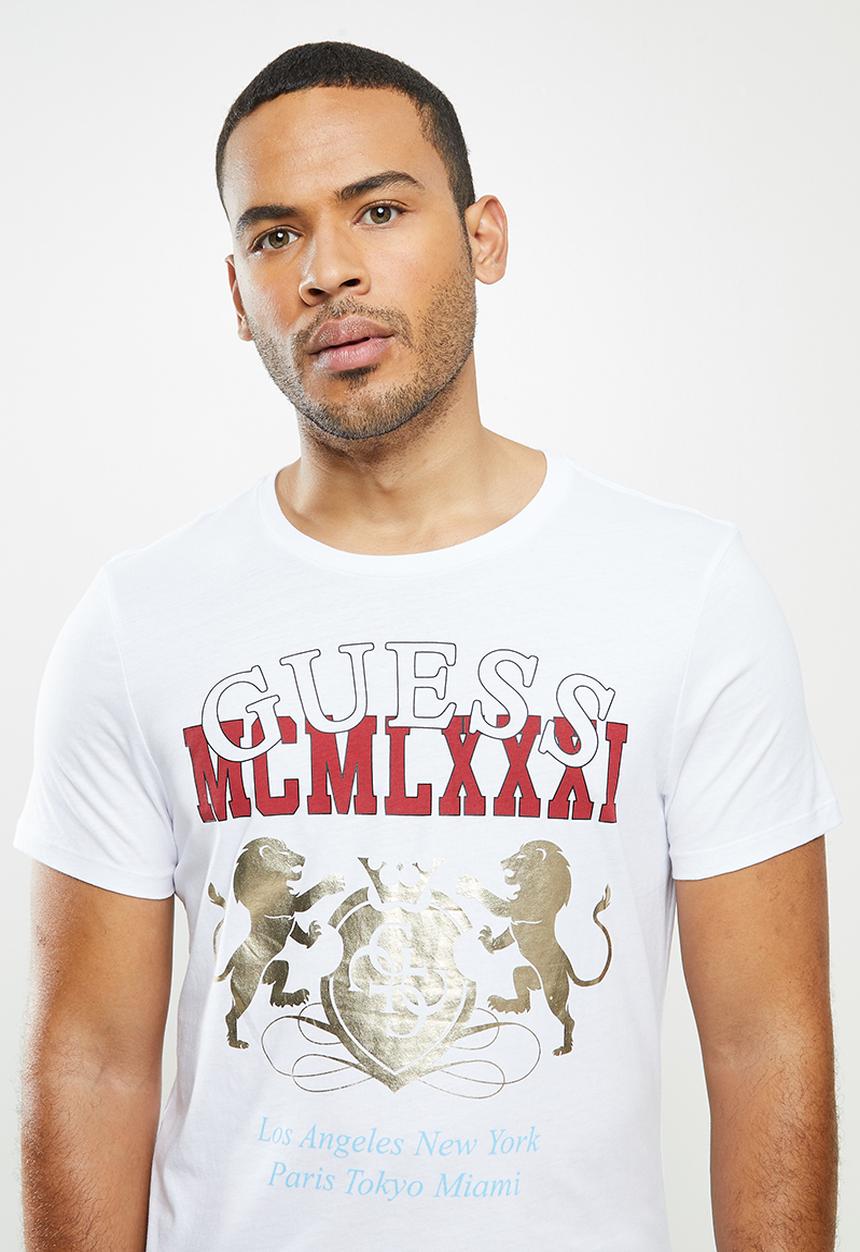 GUESS - Guess mcm crest crew - white 