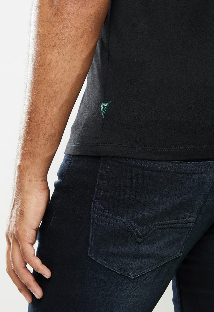 GUESS - Ombre logo crew - black