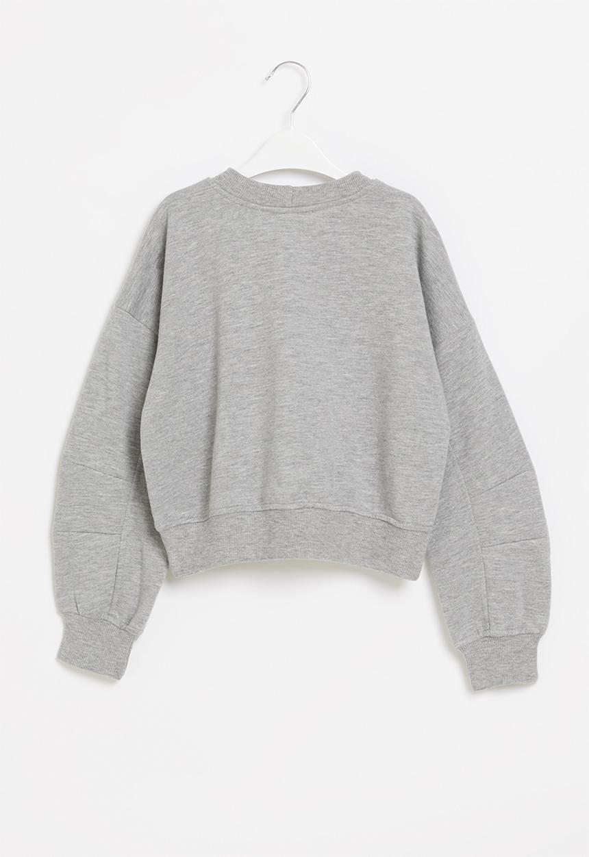 Superbalist - Girls cutline detail sweat top - grey