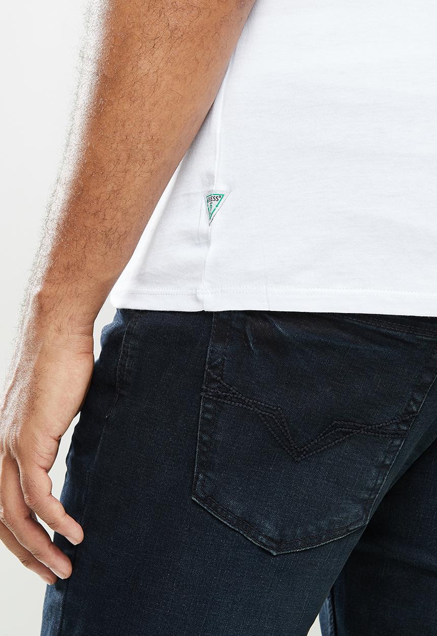 GUESS - Clear classic logo crew - white