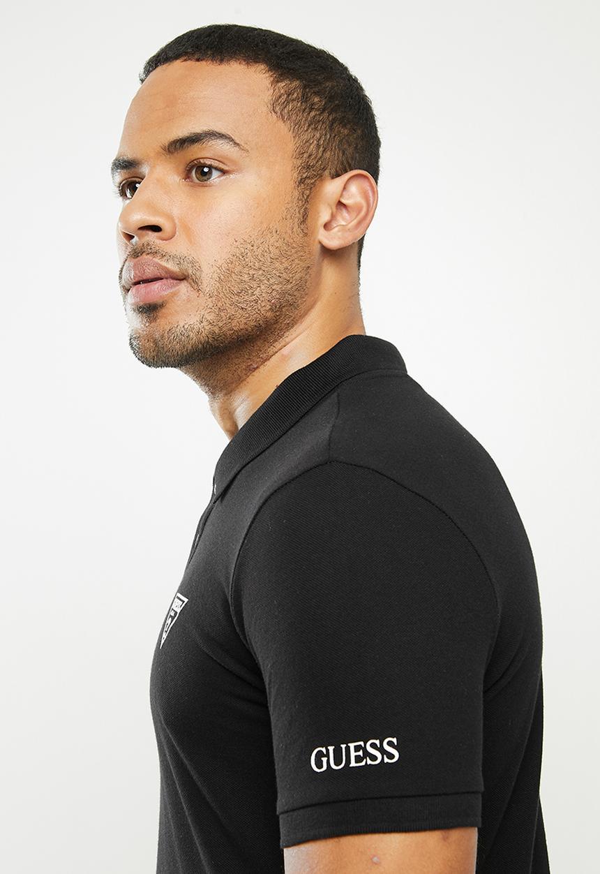 GUESS - Short sleeve guess man rep polo - black