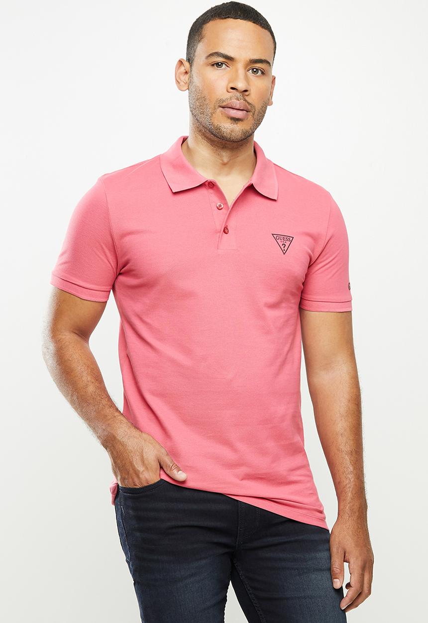 GUESS - Short sleeve guess man rep polo - pink