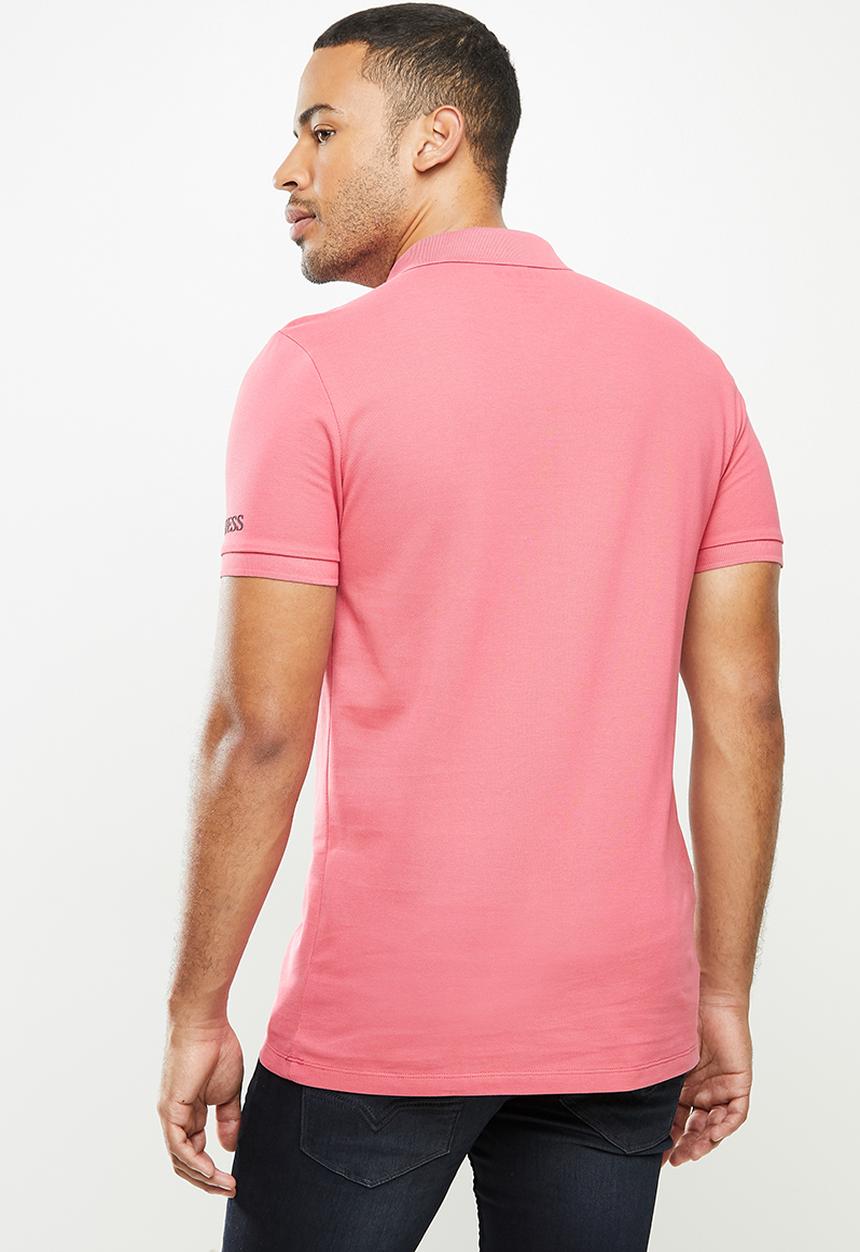 GUESS - Short sleeve guess man rep polo - pink