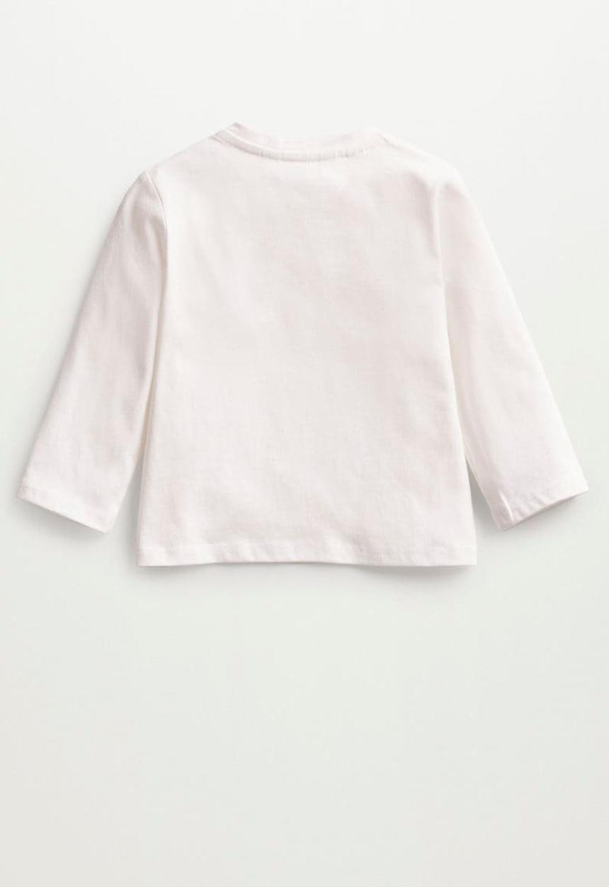 MANGO - Basi8 long sleeve tee - white