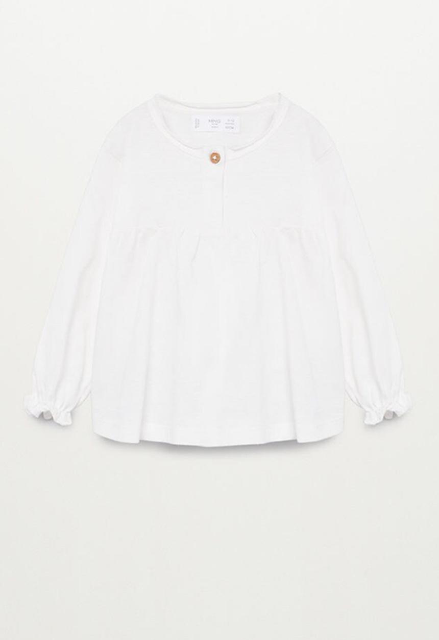 MANGO - Brillo long sleeve tee - white