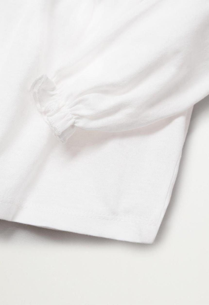 MANGO - Brillo long sleeve tee - white