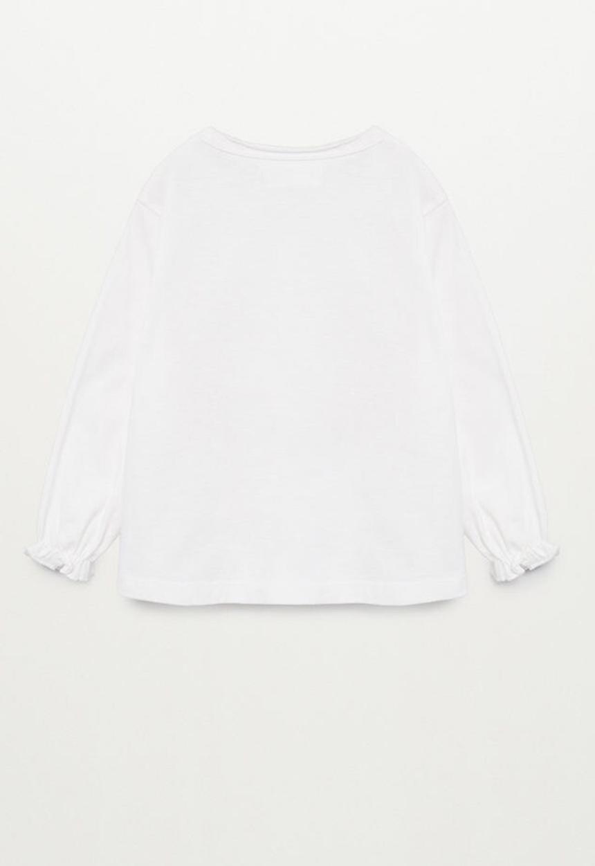 MANGO - Brillo long sleeve tee - white
