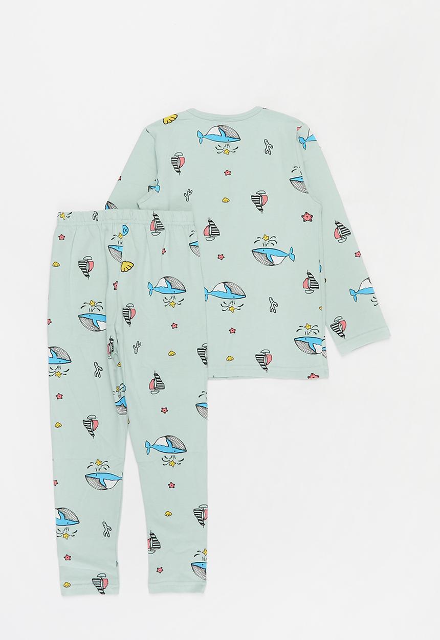 Pop Candy - Boys graphic pj set - grey