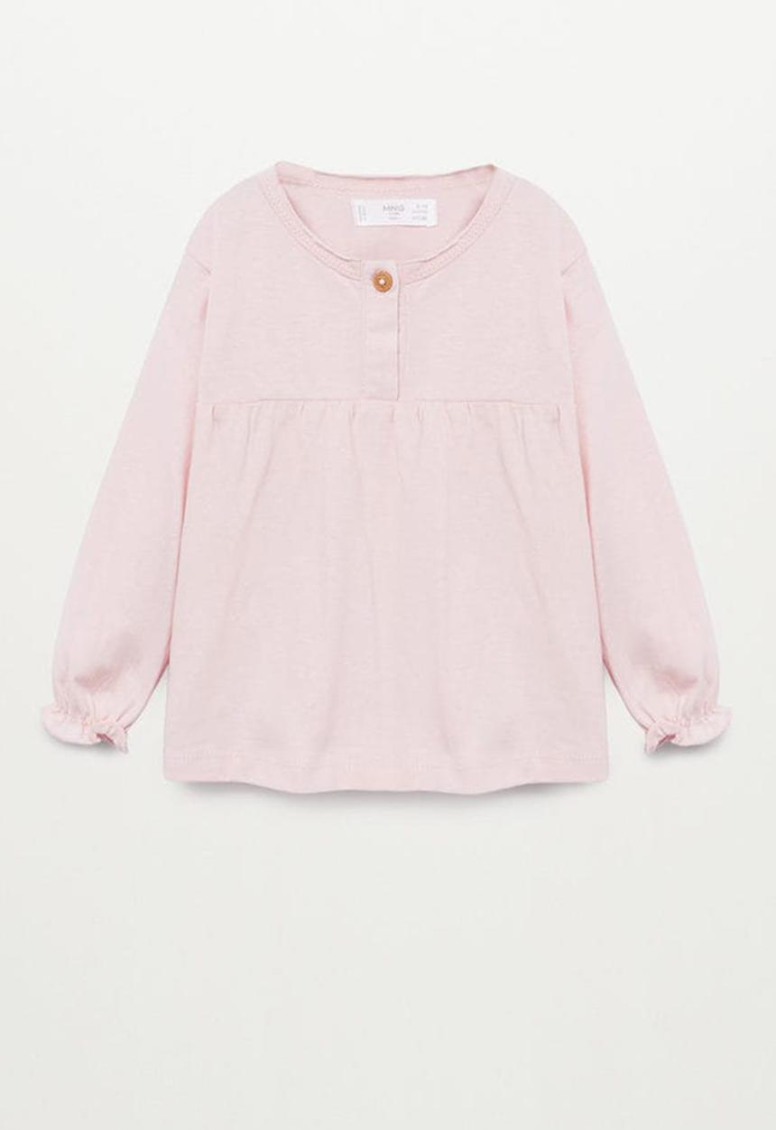 MANGO - Brillo long sleeve tee - pink