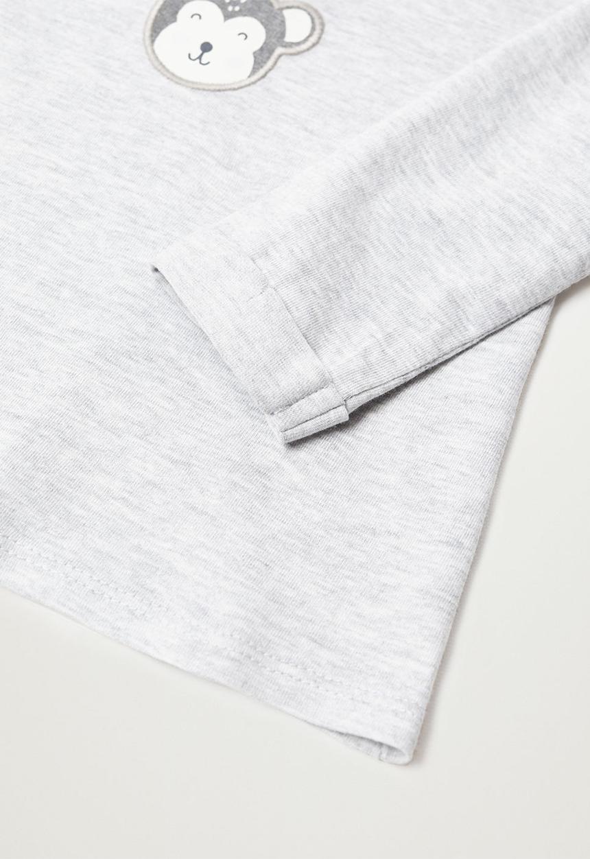 MANGO - Monkey long sleeve tee - grey