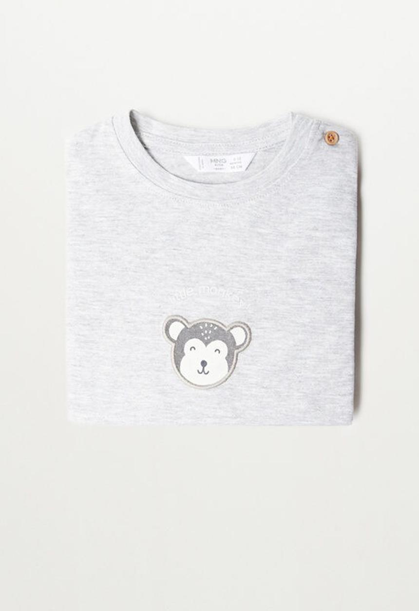 MANGO - Monkey long sleeve tee - grey