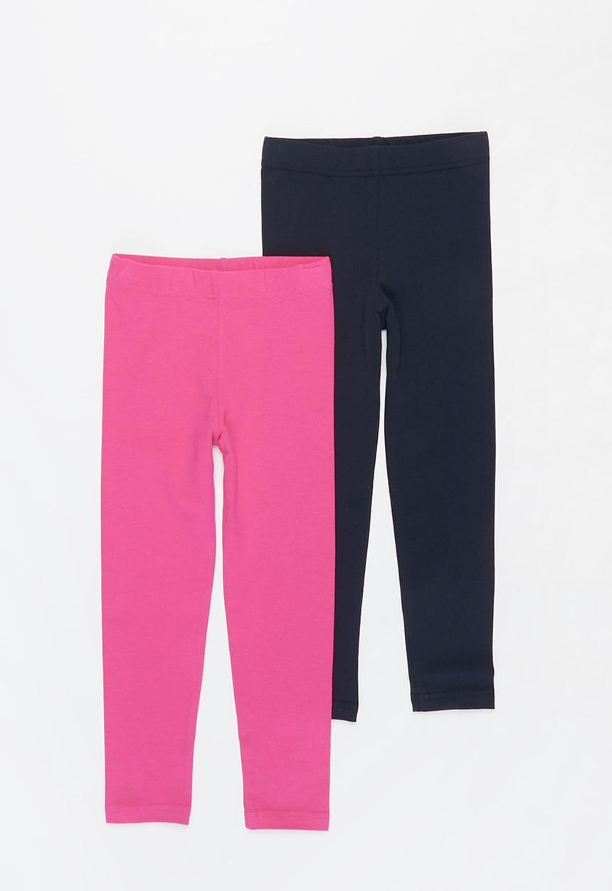 Pop Candy - Younger girls 2 pack leggings - navy & pink 