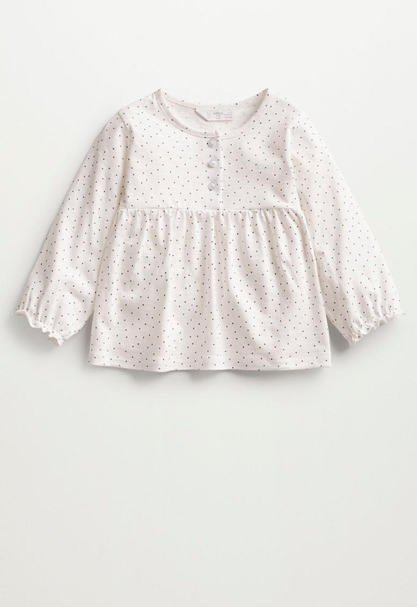 MANGO - Lina long sleeve tee - white