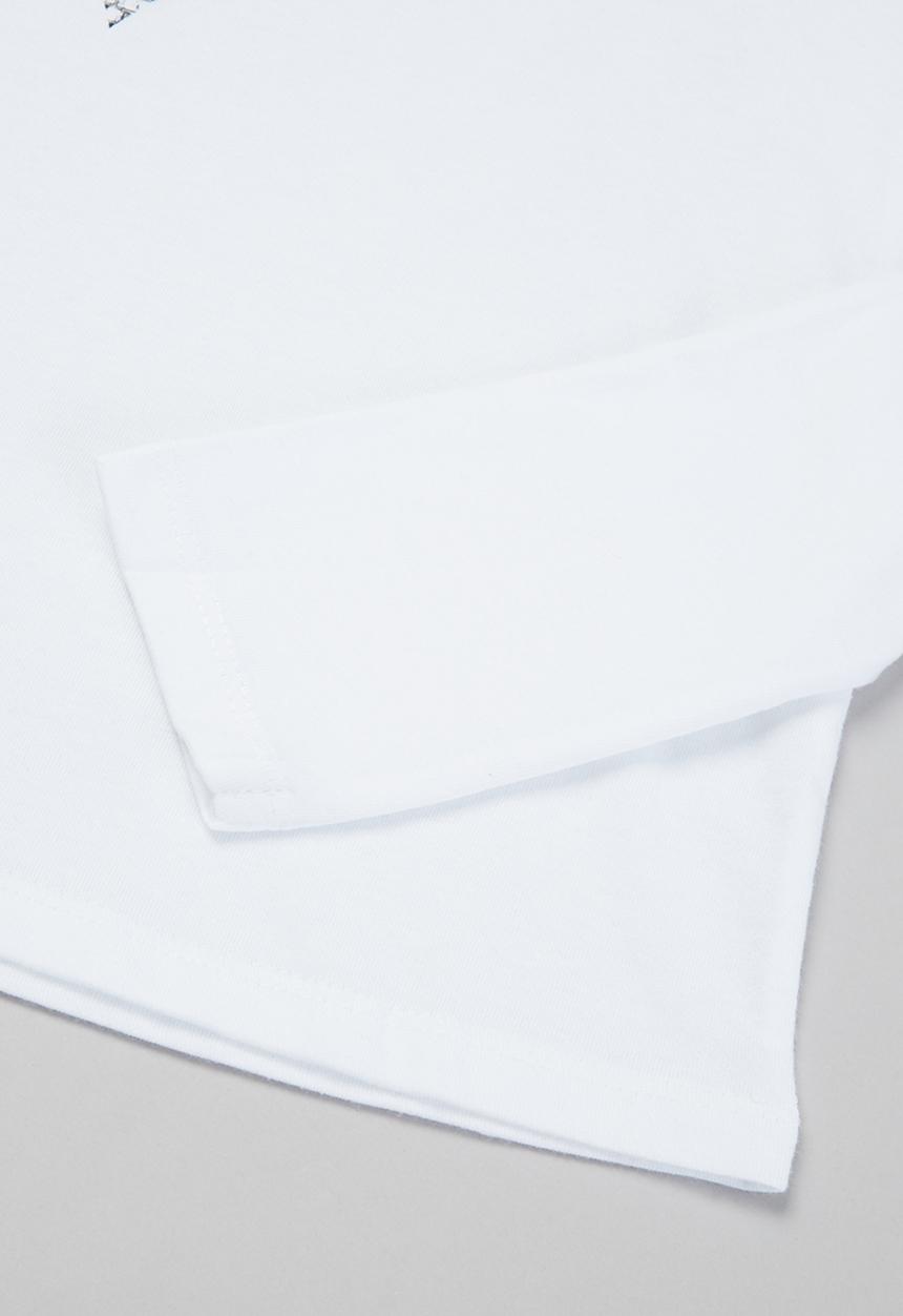 GUESS - Triangle brick crew tee - white